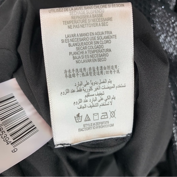 BCBGMaxAzria~NWOT~Womens Sleeveless Black Metallic Party/Cocktail Mini Dress~Sz0 - Picture 13 of 14